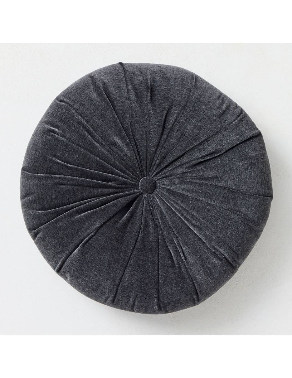 FUNDA COJIN TUFTED VELVET 18X, , GRIS O