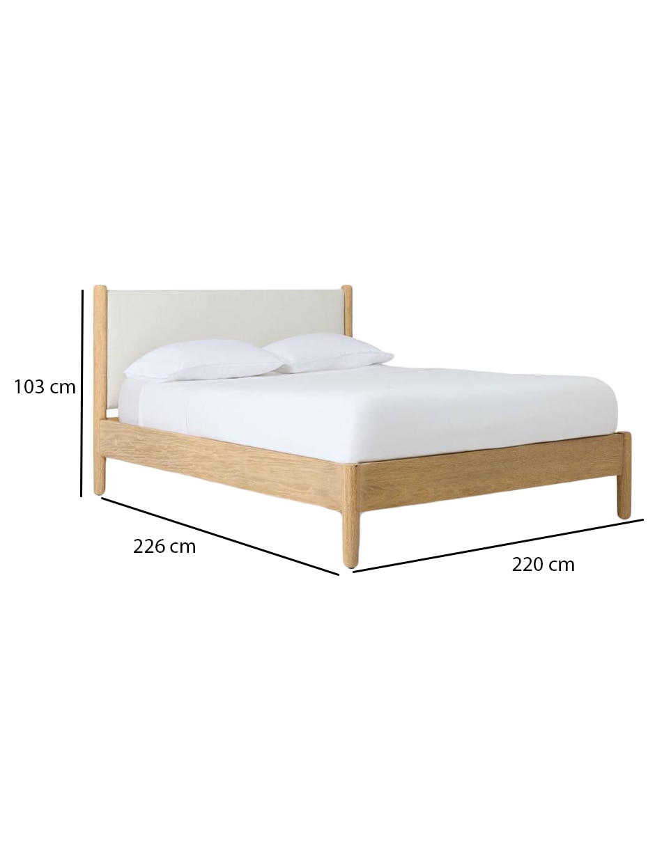 Cama Hargrove de madera king size 6