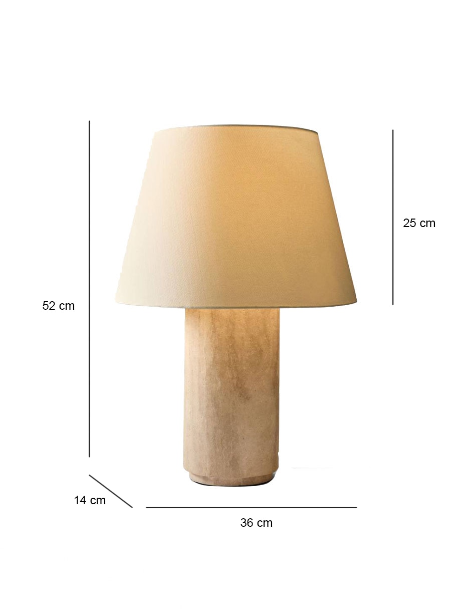 Lámpara de mesa led Colin King Travertine 3