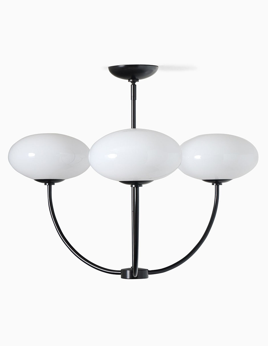 CANDELABRO TALIA 3 LUCES NEGRO