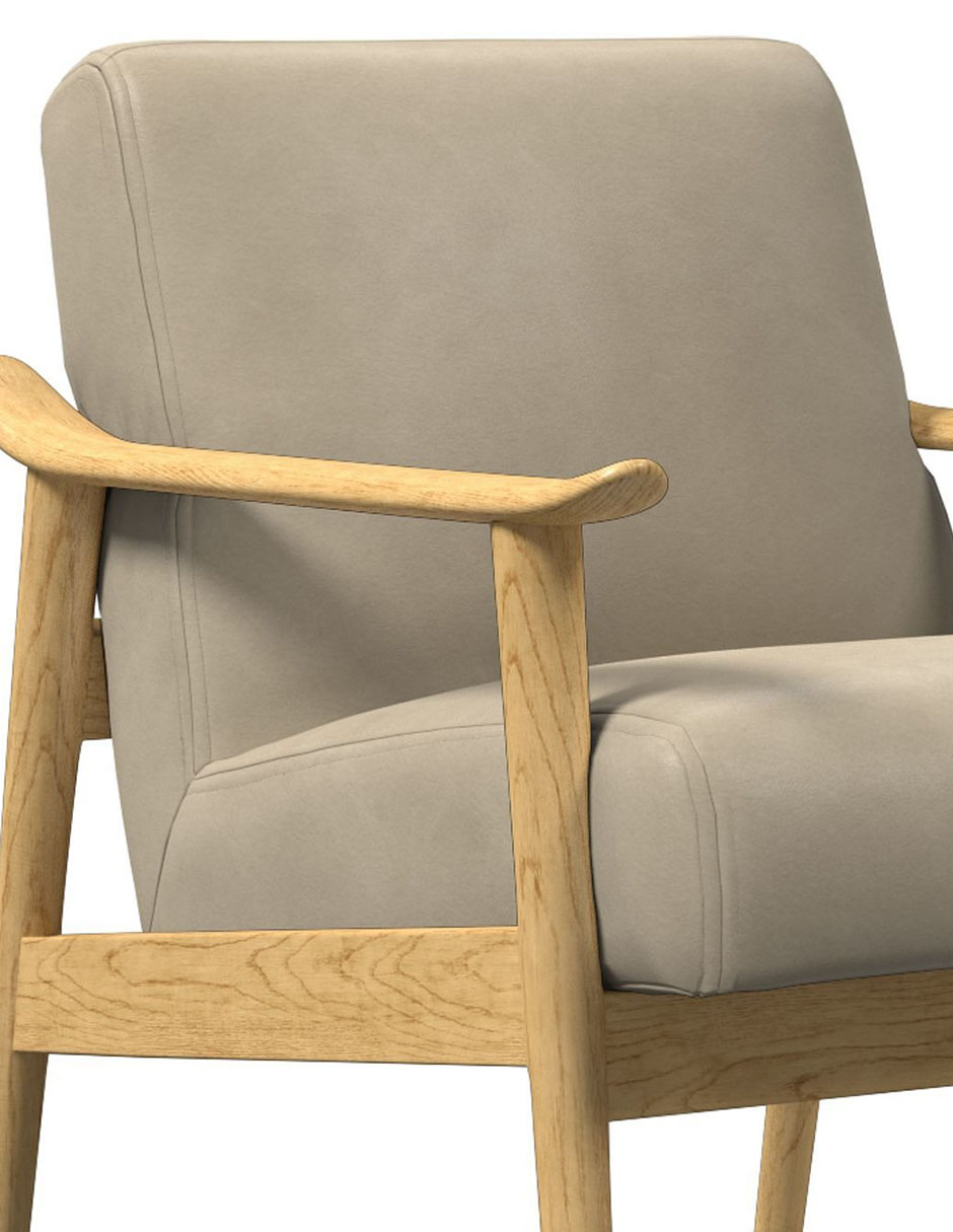 Sillón Mid Century de piel 2