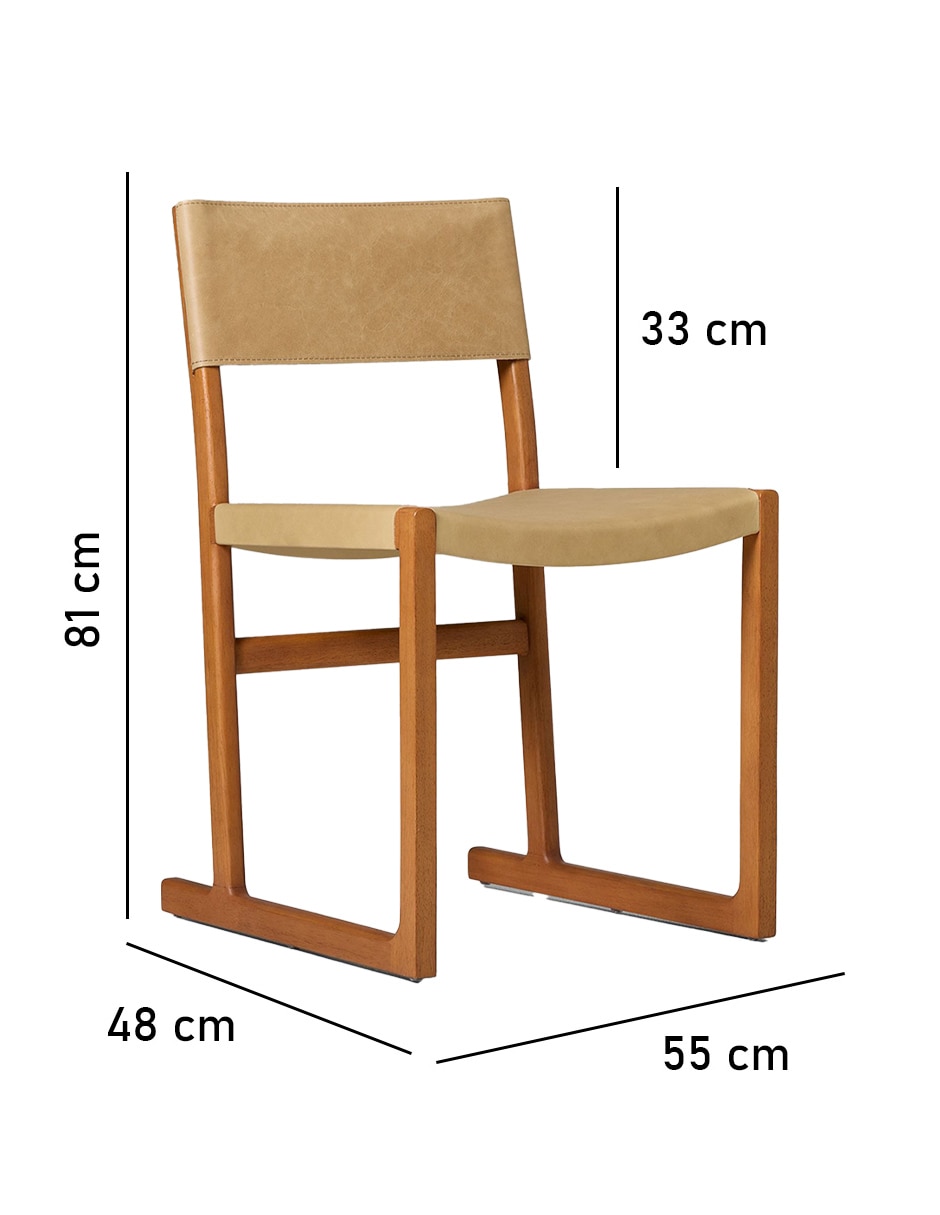 Silla Clyde de madera encino 11