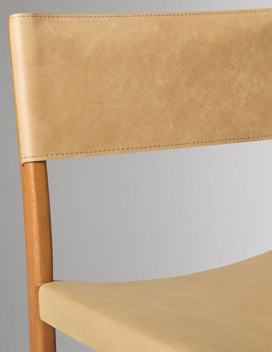 Silla Clyde de madera encino 6