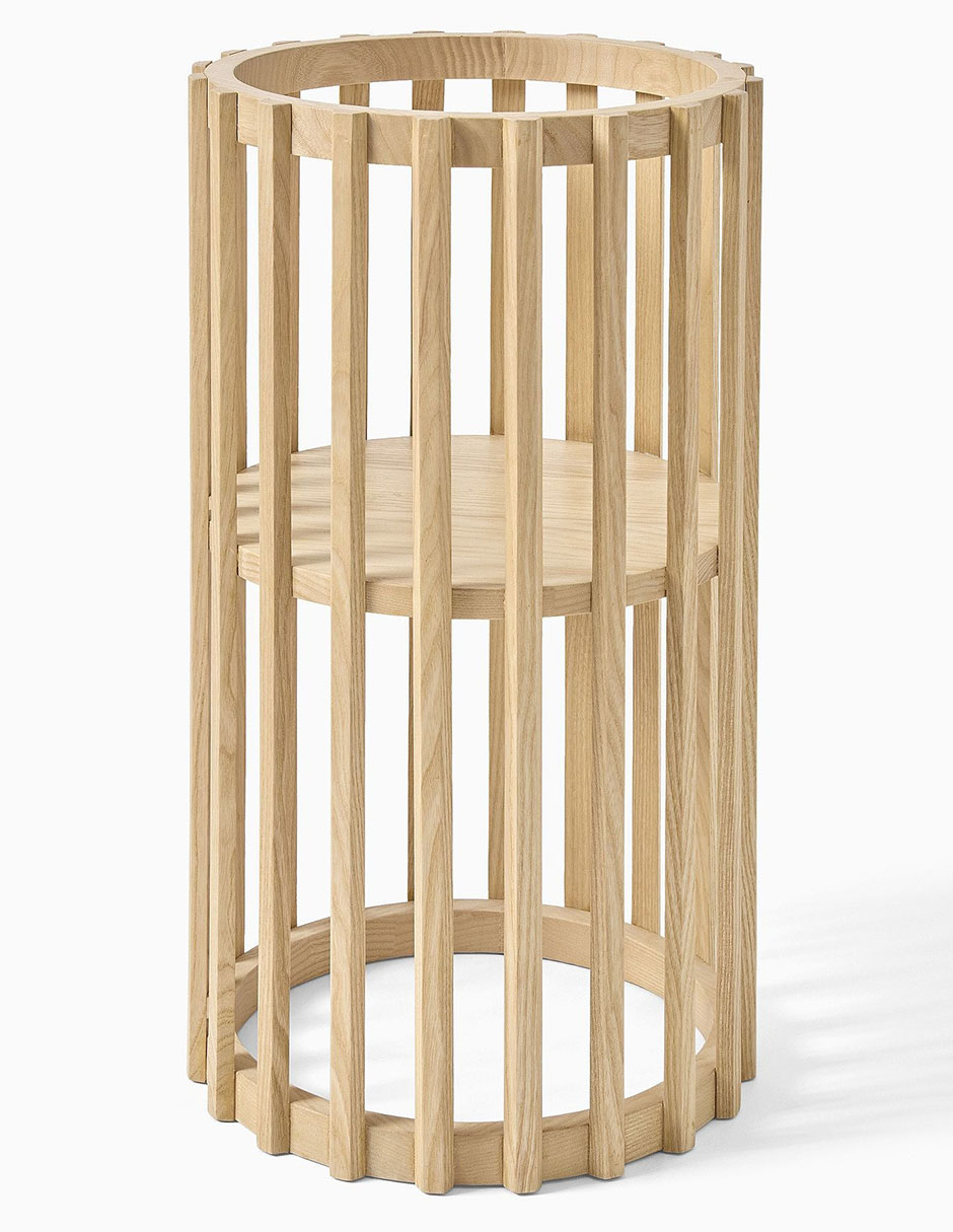 Base para maceta Slatted Wood de madera Base para maceta Slatted Wood de madera