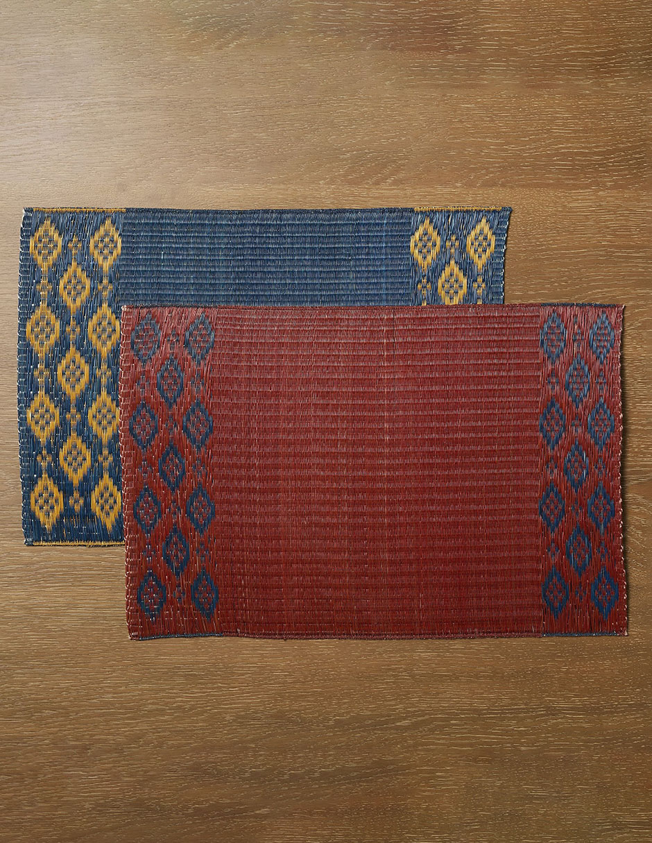 S/4 MANTEL HOLLIS 12X18 AZUL/ROJO