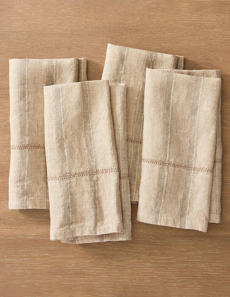Set servilleta Hutton de lino 4 piezas Set servilleta Hutton de lino 4 piezas