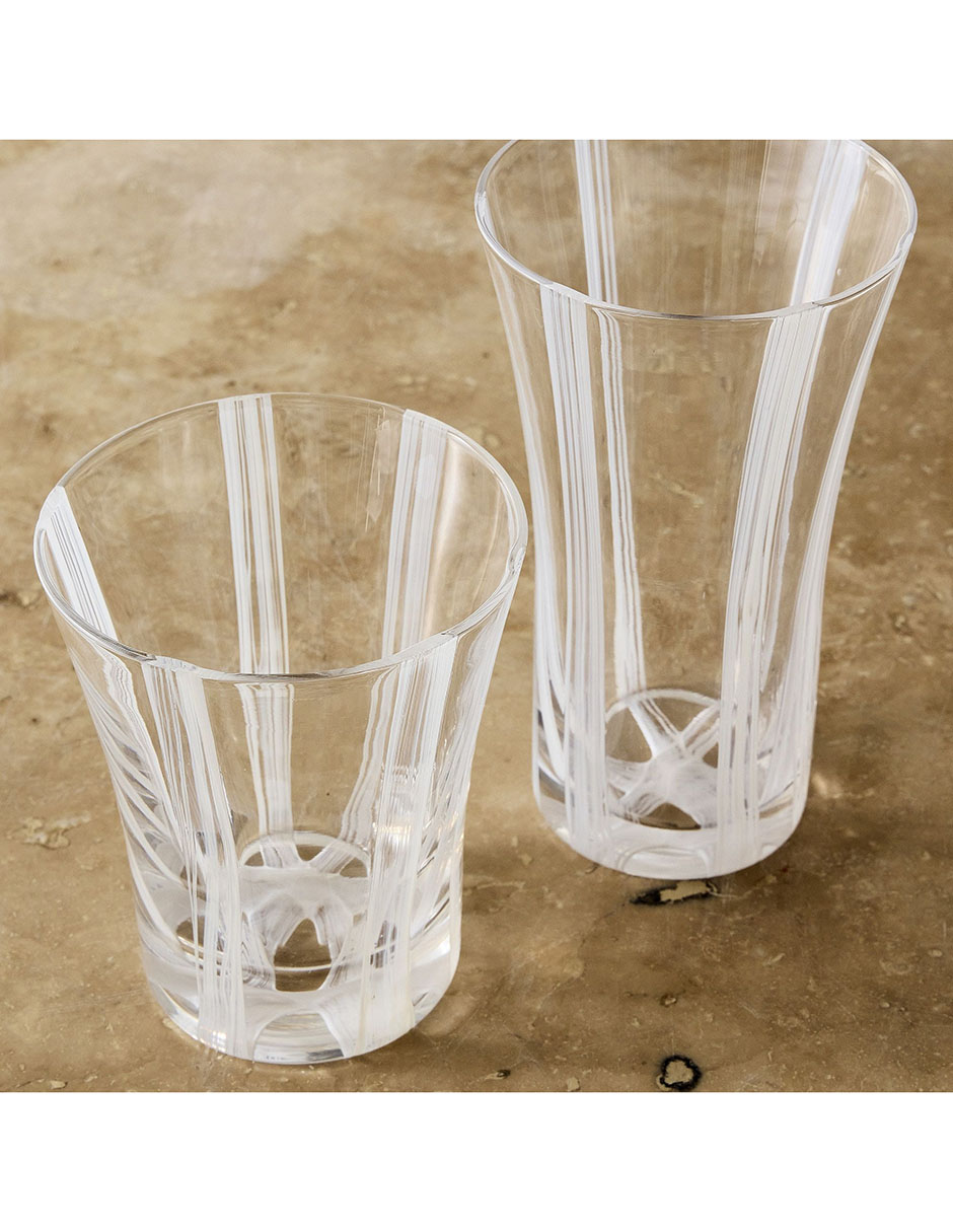 Vaso Doble Pack Caning de cristal 3