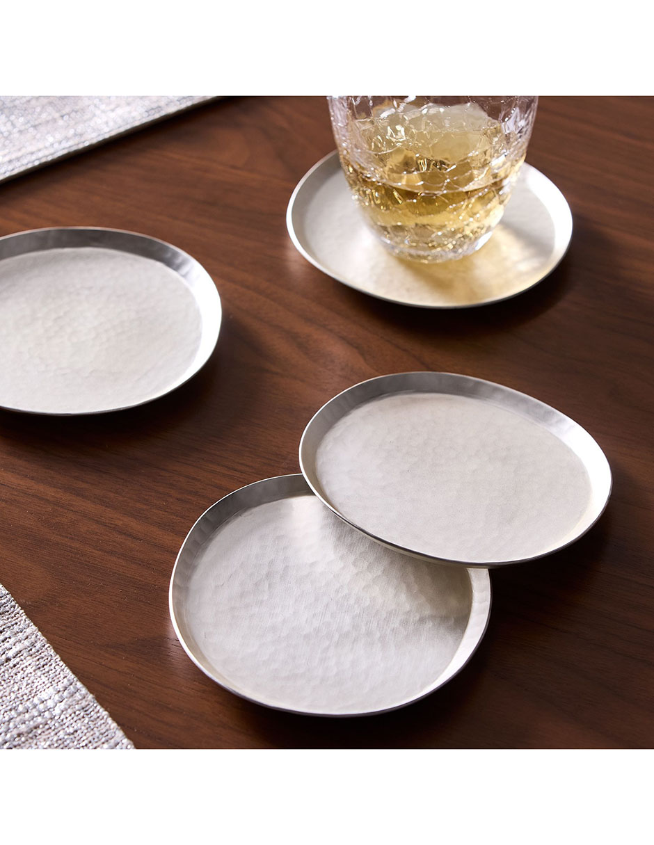 Set de portavasos Iris de acero inoxidable 4 piezas