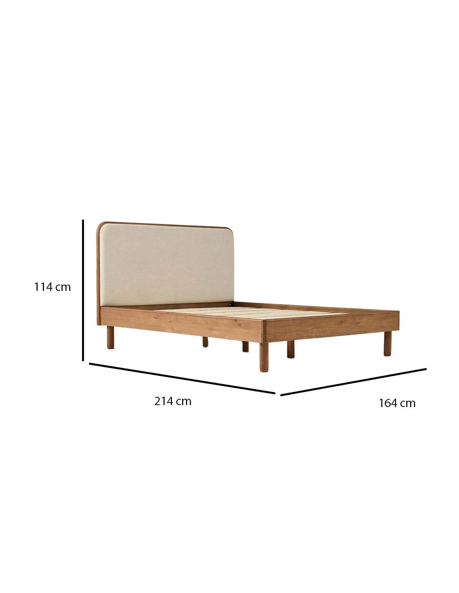Cama Miles de madera queen size 6