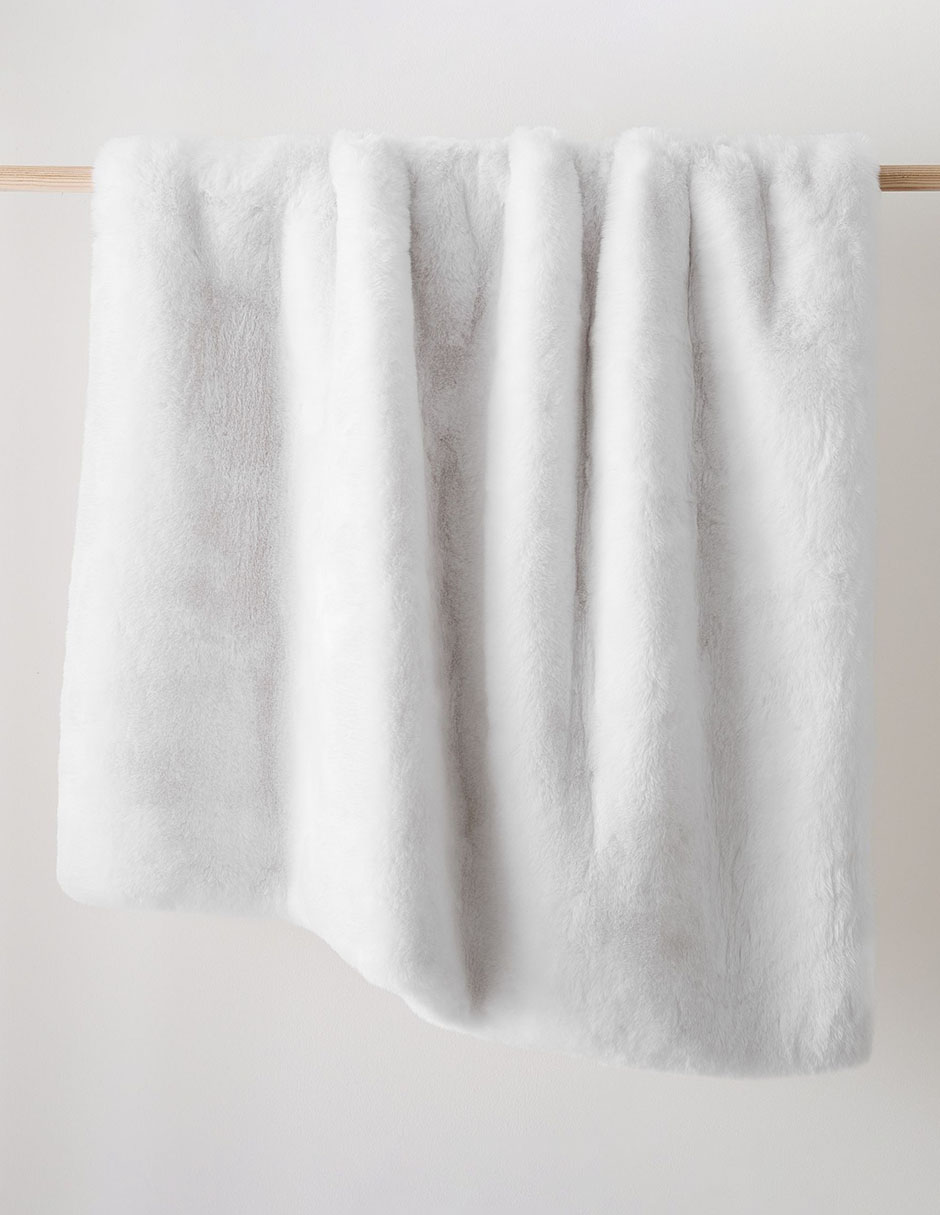Frazada clásica de tejido plano Faux Fur Chinchil Frazada clásica de tejido plano Faux Fur Chinchil
