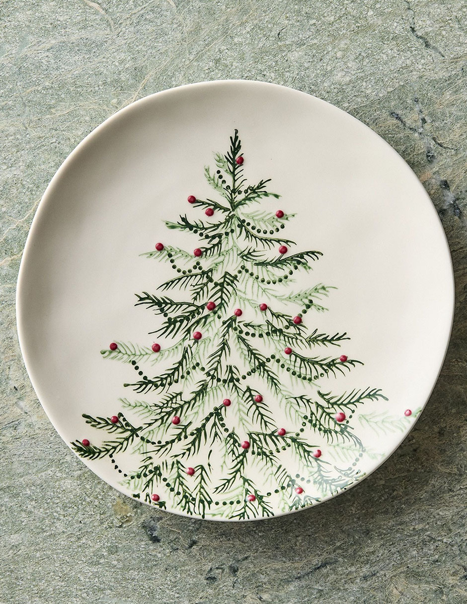 Plato ensalada navideño Tannenbaum de cerámica