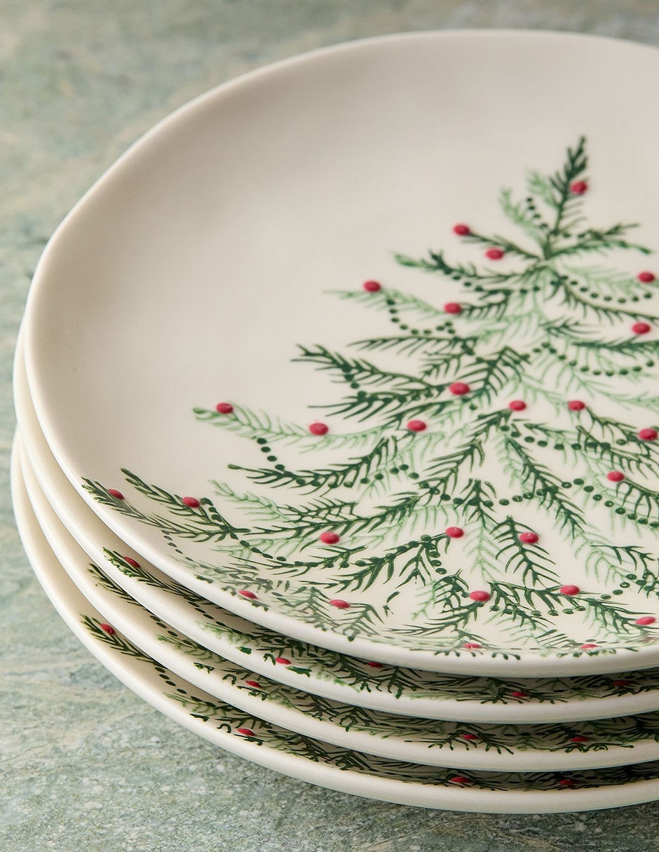 Plato ensalada navideño Tannenbaum de cerámica 3