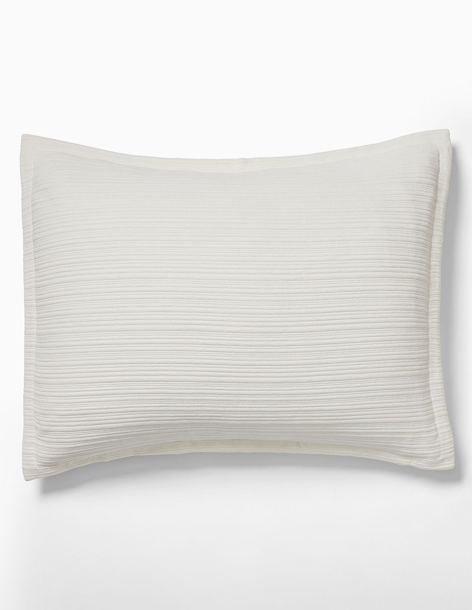 FUNDA P/ALMOHADA CHANDLER RIBBED KS BLAN