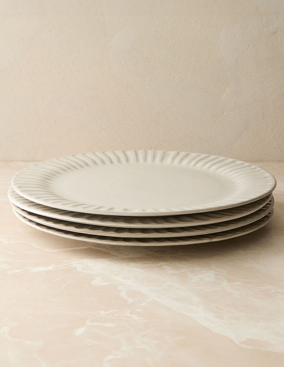Set platos trinche Hana de cerámica 4 piezas Set platos trinche Hana de cerámica 4 piezas