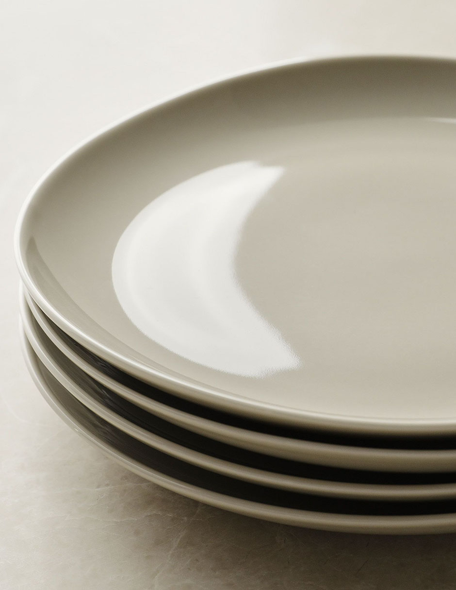 Set de plato para ensalada Organic de porcelana 4 piezas 2
