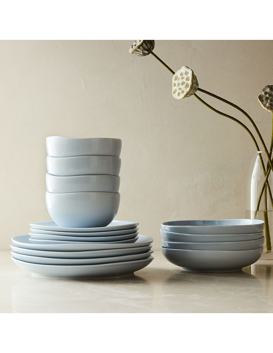 Set platos trinche Organic de porcelana 4 piezas 2