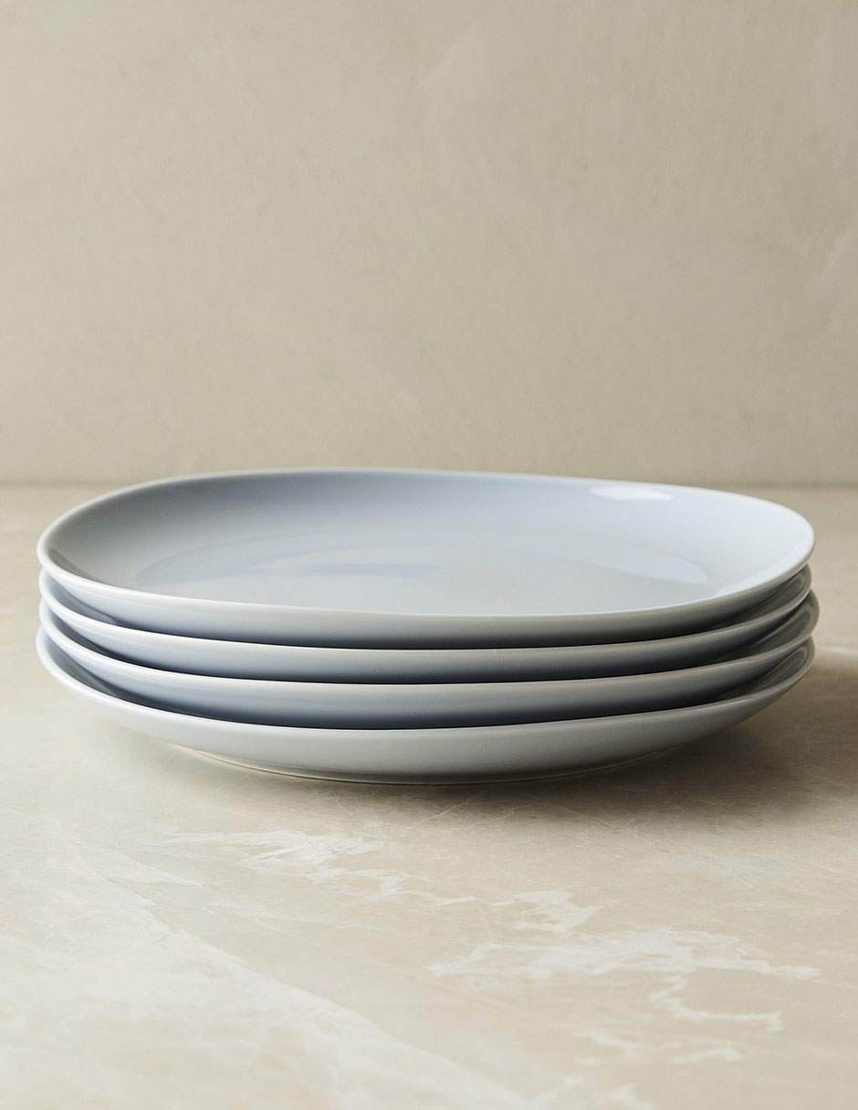 Set de plato para ensalada Organic de porcelana 4 piezas