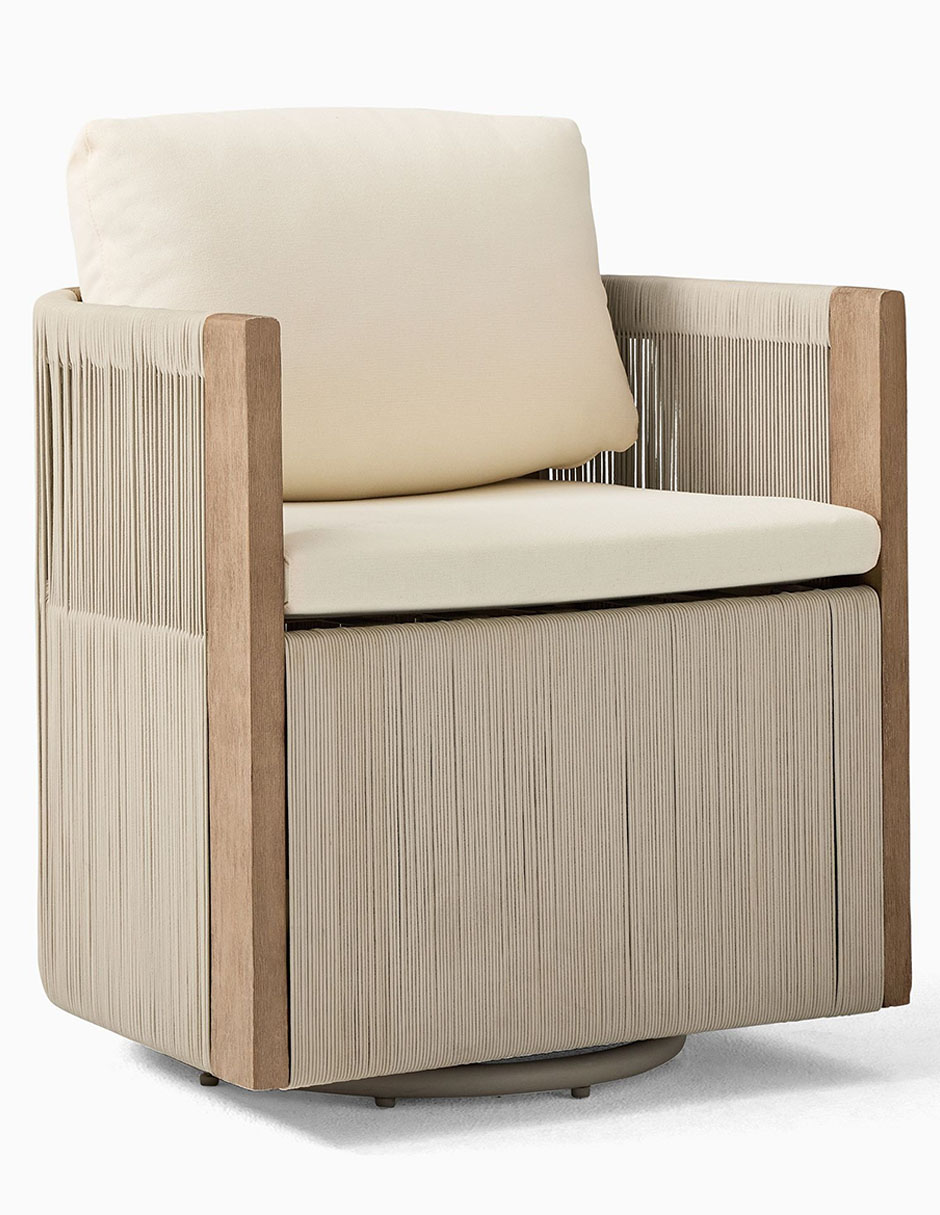 Sillón Giratorio Porto de madera caoba 2