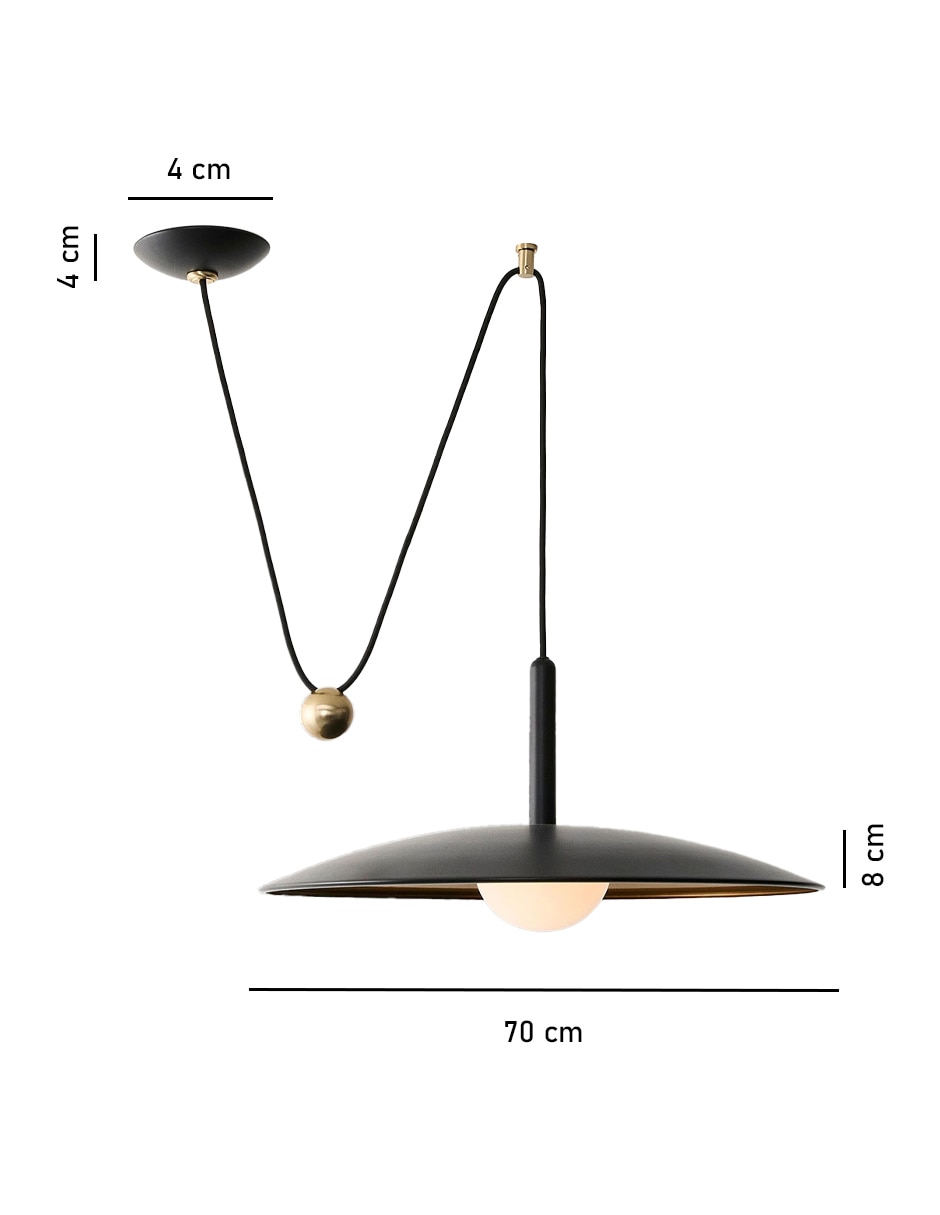 Lámpara colgante Incandescente y LED Piero 6