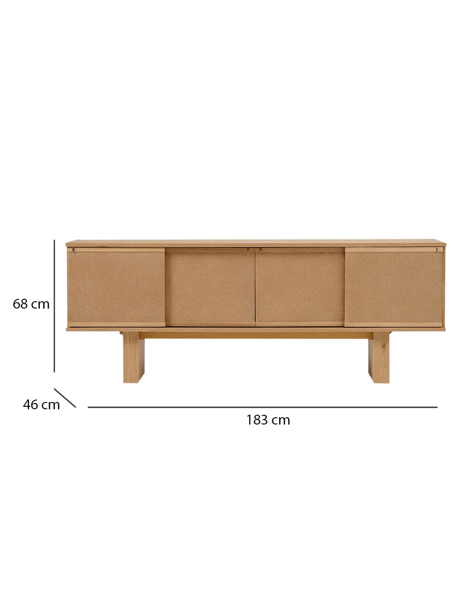 Consola Buxton de madera álamo 5