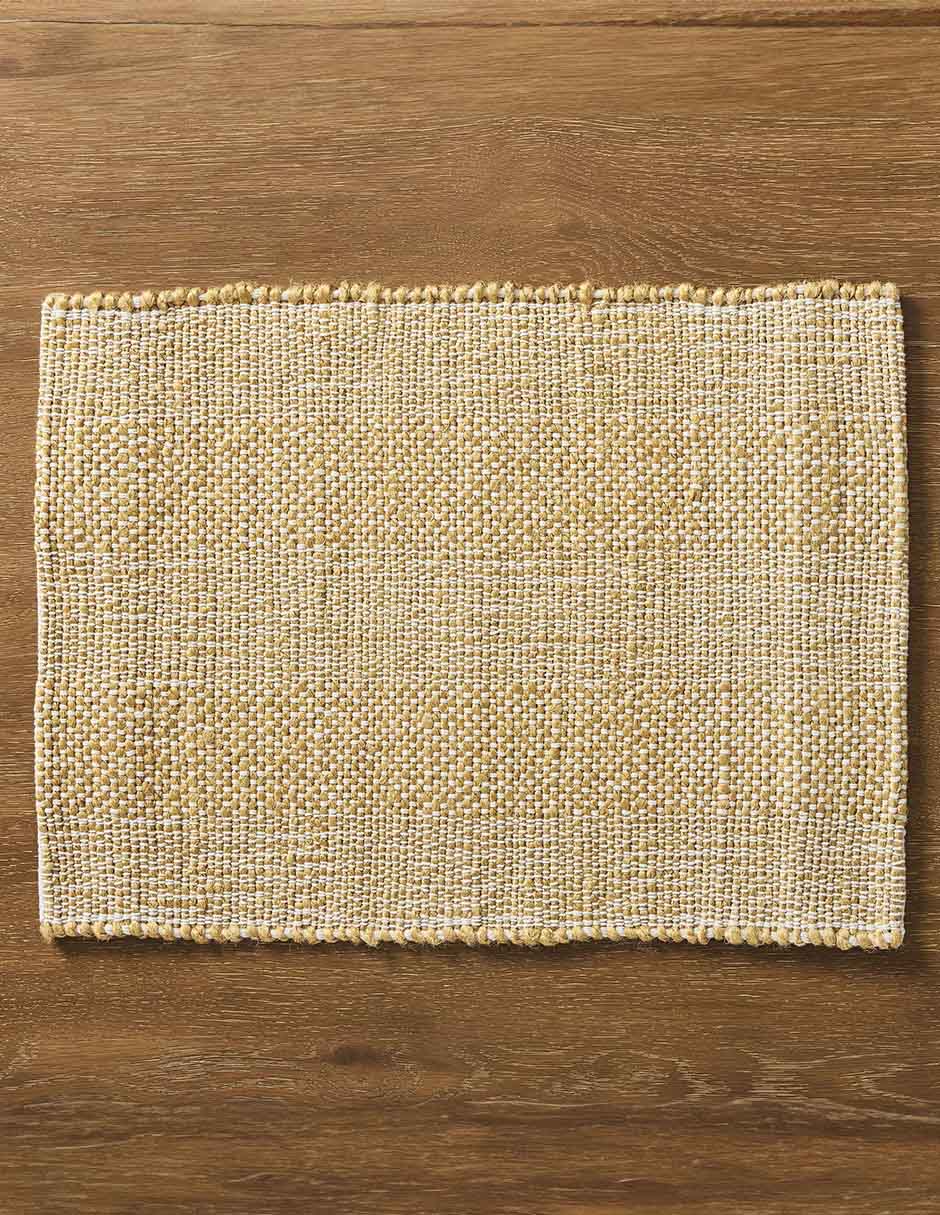 Set mantel rectangular de yute Chunky