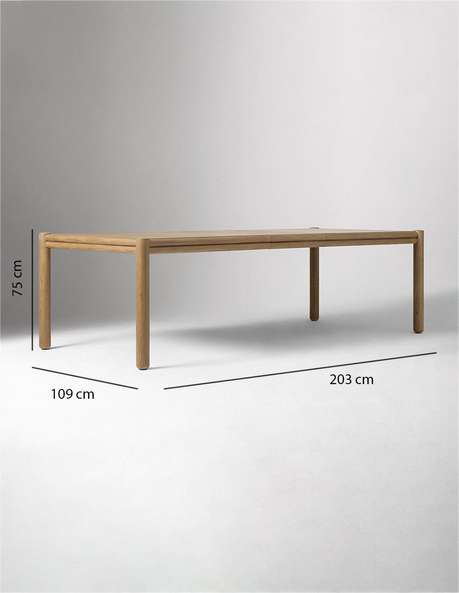 Mesa de comedor Miles de madera 6