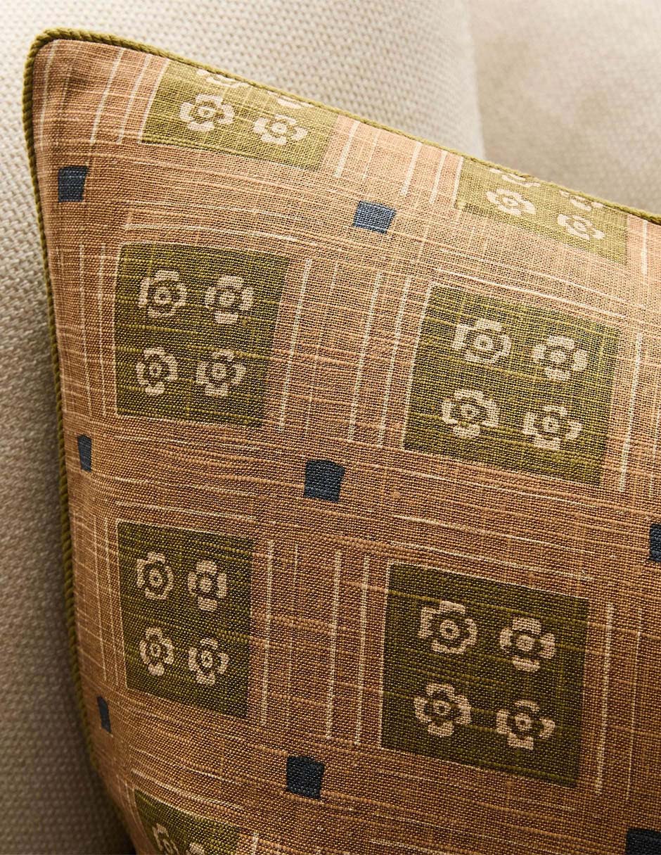 Funda cojín Pierce & Ward Floral Grid 3