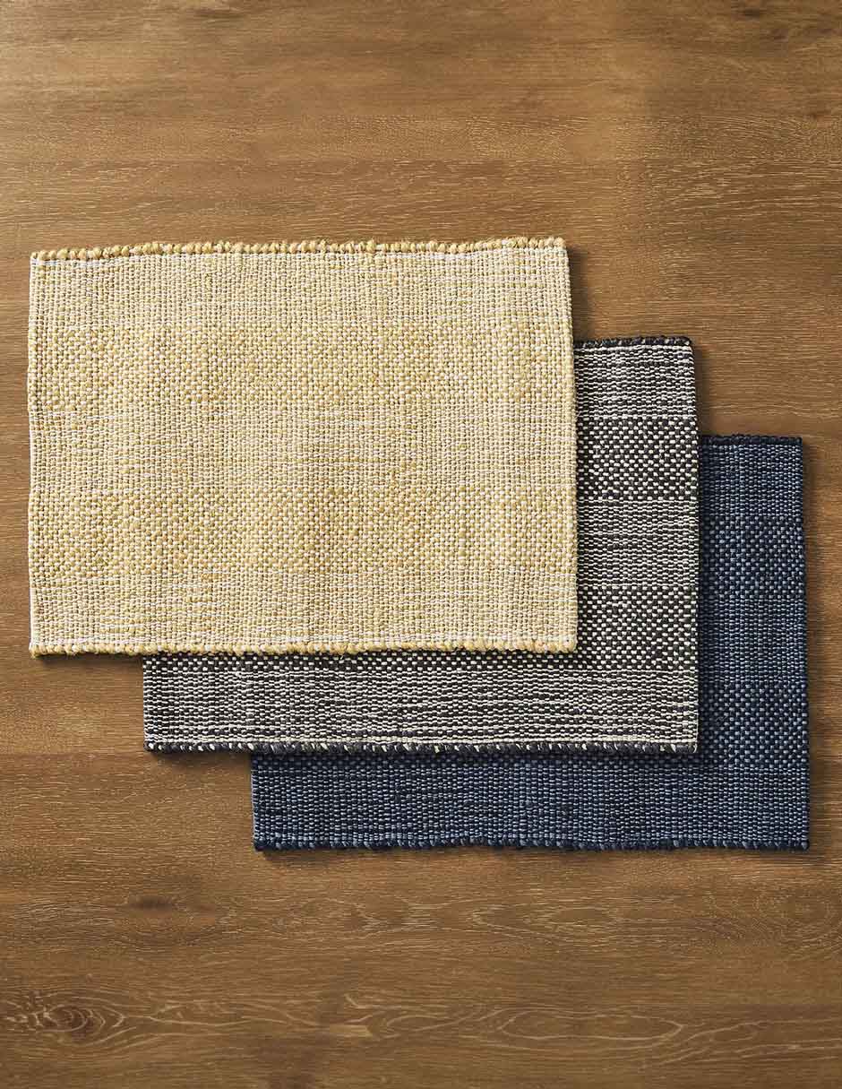 Set mantel rectangular de yute Chunky 2