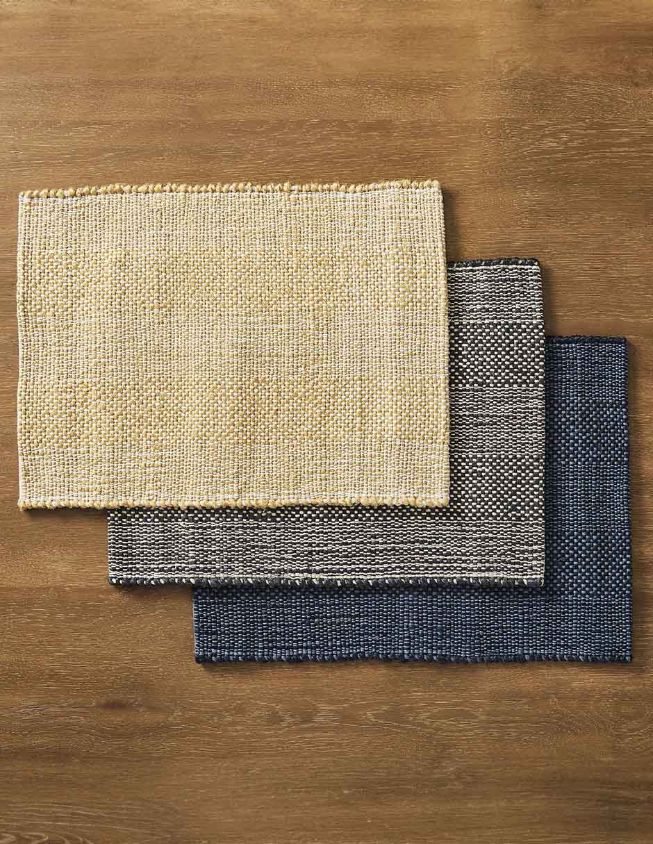 S/4 MANTEL CHUNKY TEXTURED GRIS