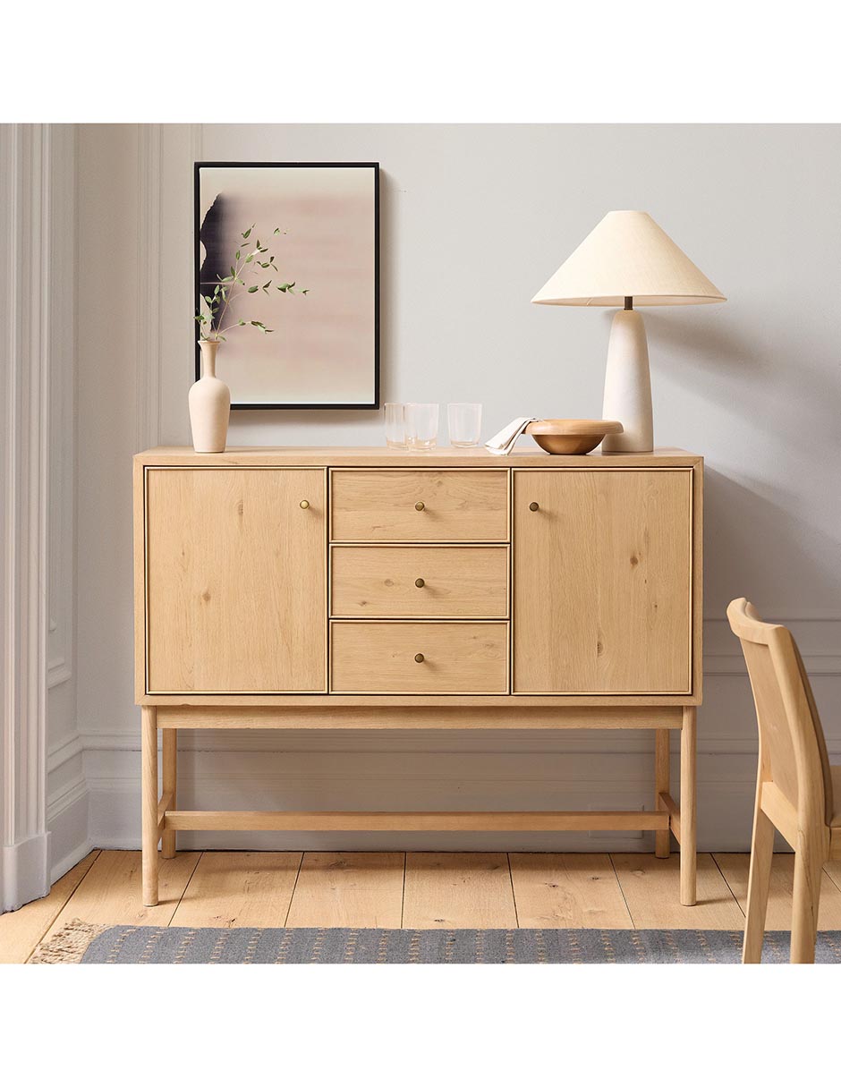 Buffet armable Siobhan de madera roble