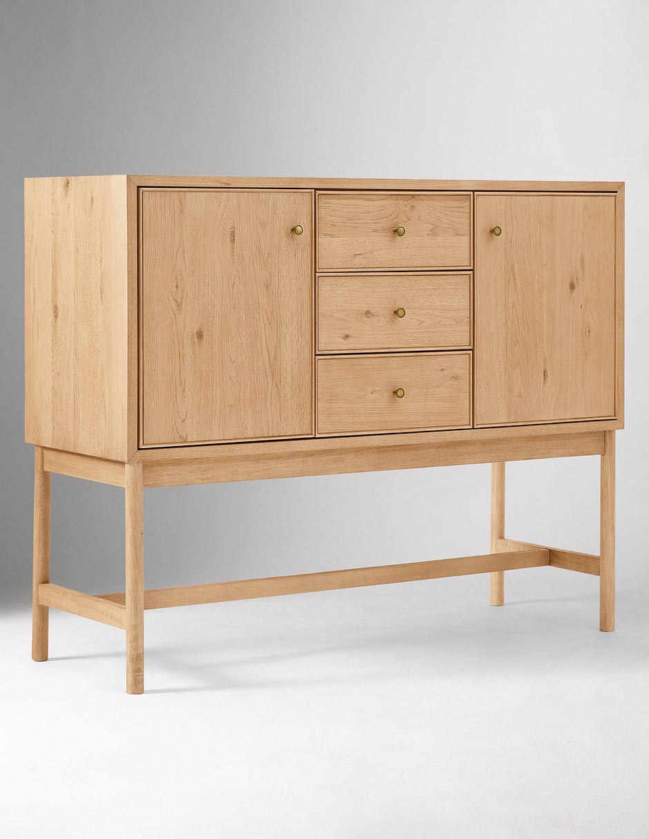 Buffet armable Siobhan de madera roble 2