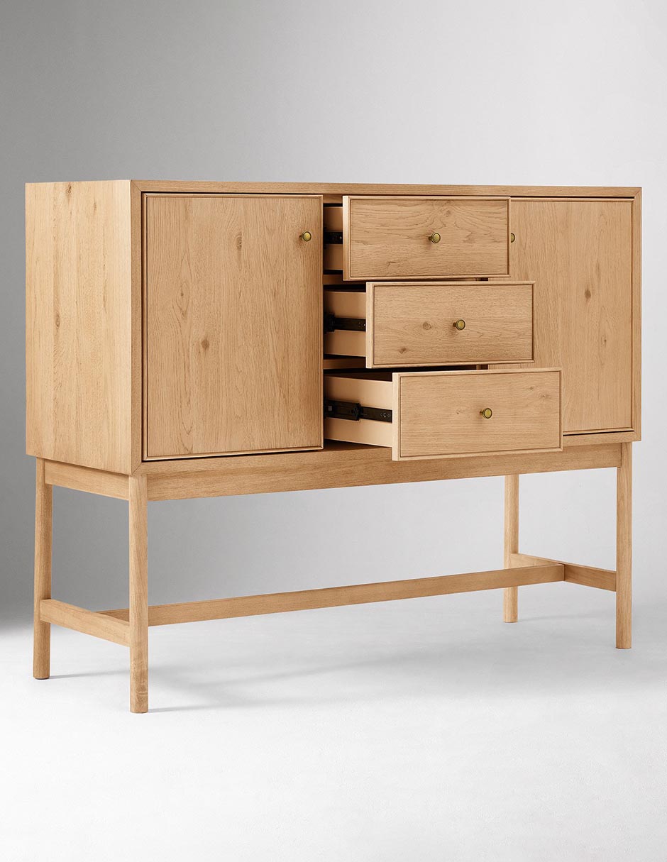 Buffet armable Siobhan de madera roble 3