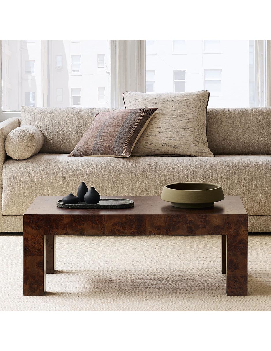 Mesa de centro armable Parsons de madera