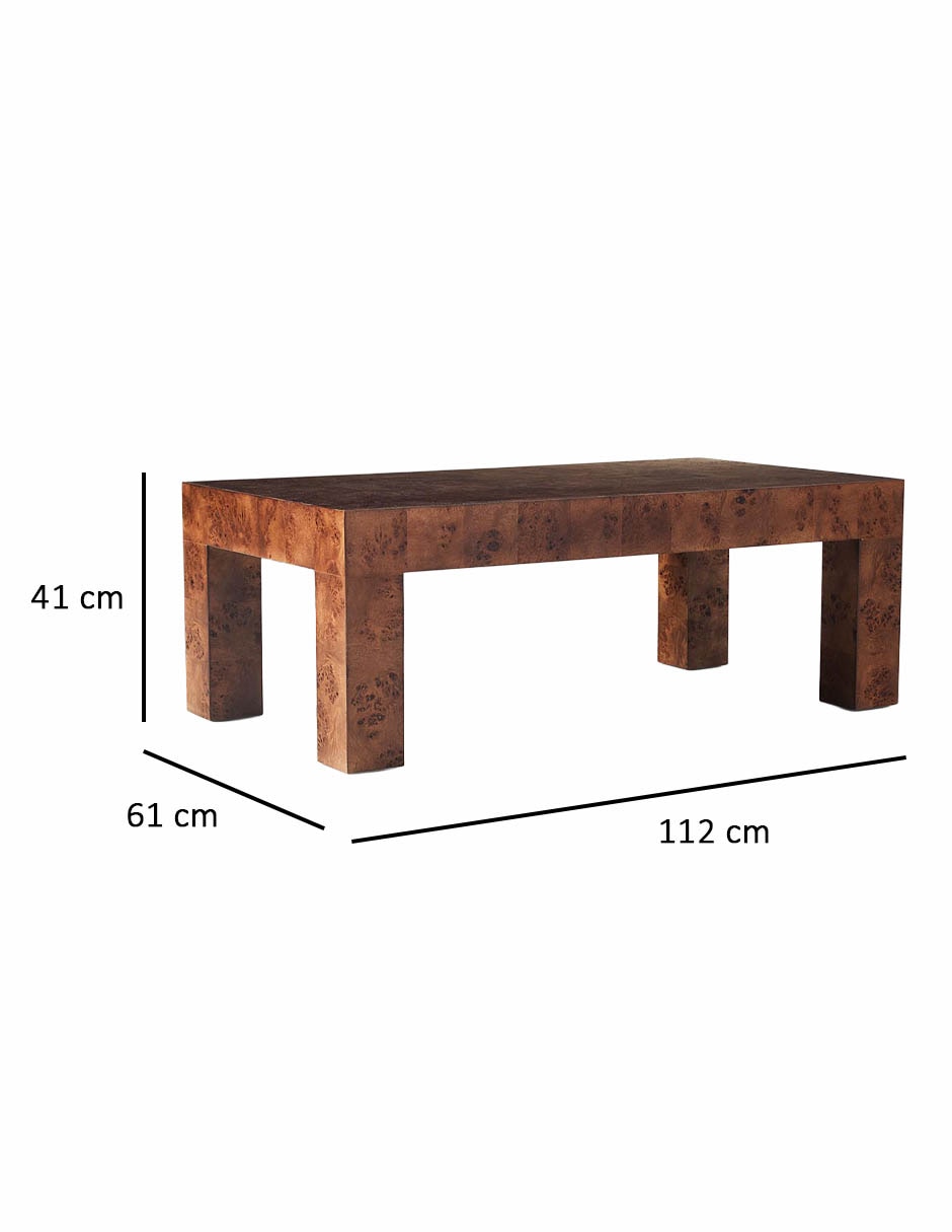 Mesa de centro armable Parsons de madera 7