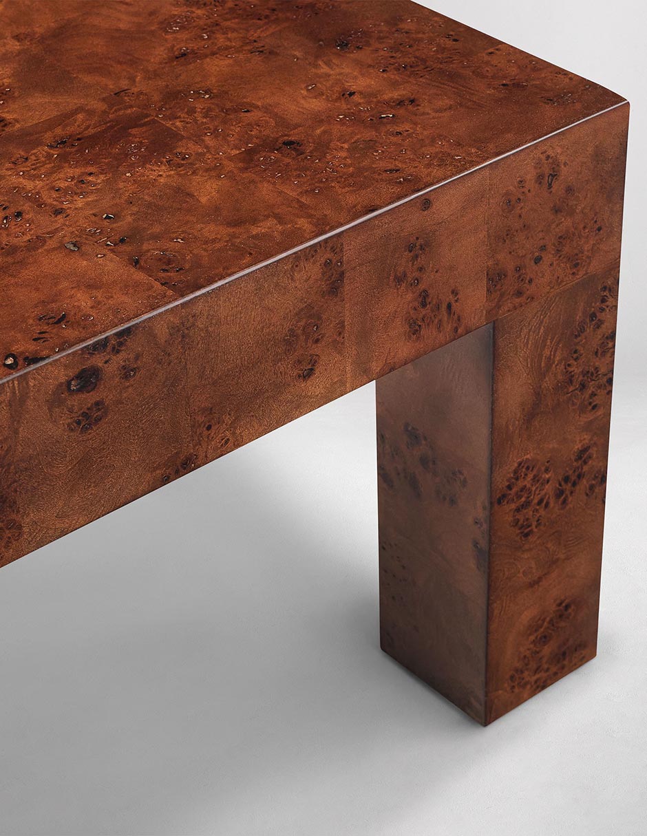 Mesa de centro armable Parsons de madera 5