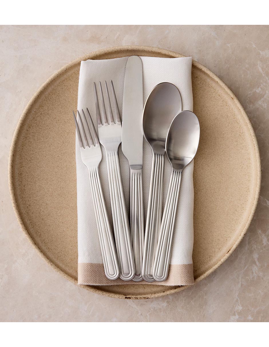 Set cubiertos Grooved de acero inoxidable 5 piezas 2