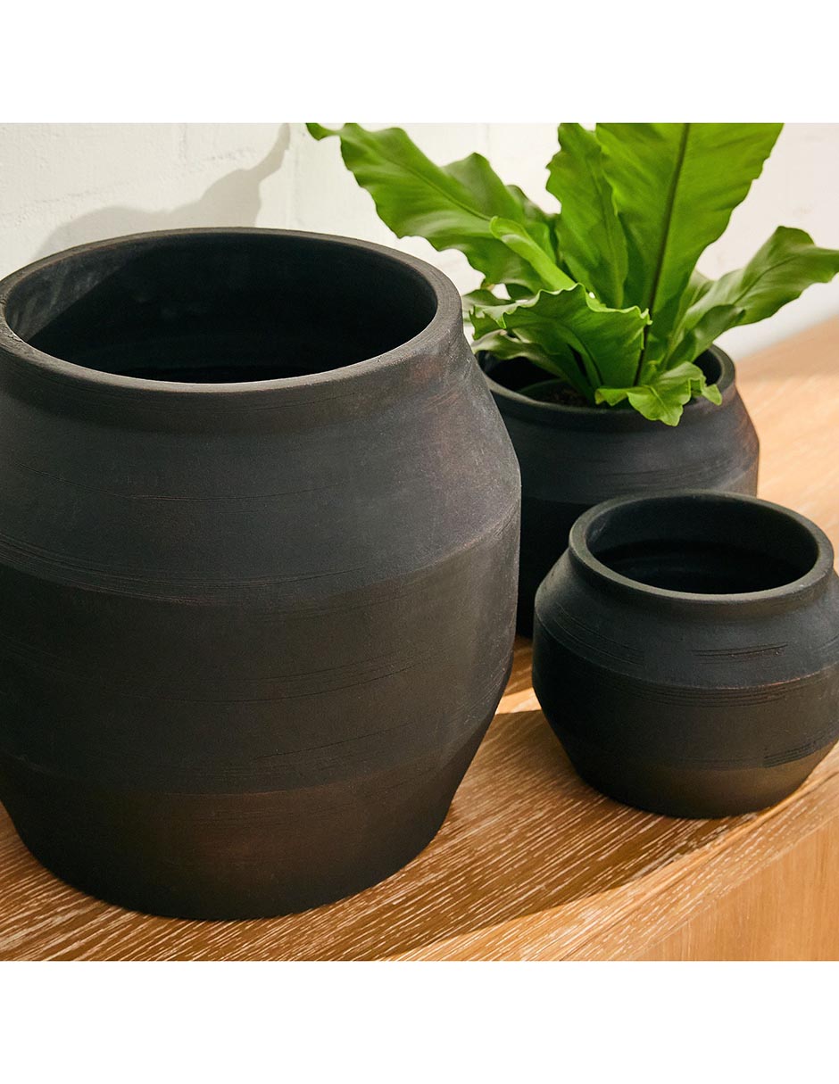 MACETA MESA IVAN PLANTERS G NEGRO