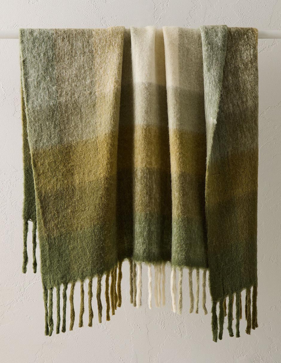 Frazada de tejido punto Faux Mohair