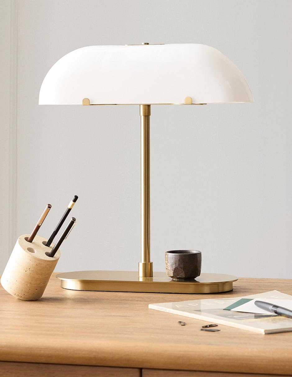 Lámpara de mesa blanca Reynolds 2