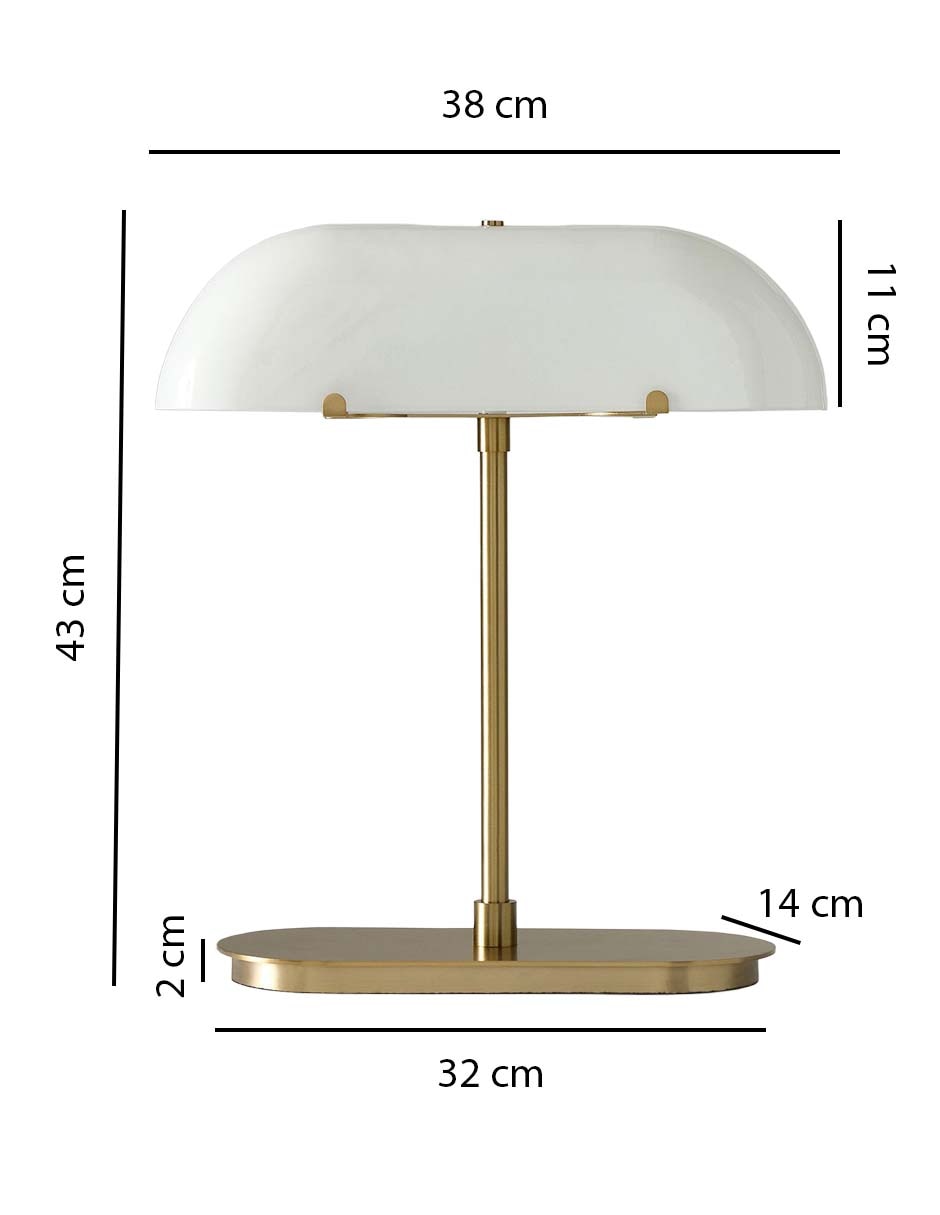 Lámpara de mesa blanca Reynolds 8