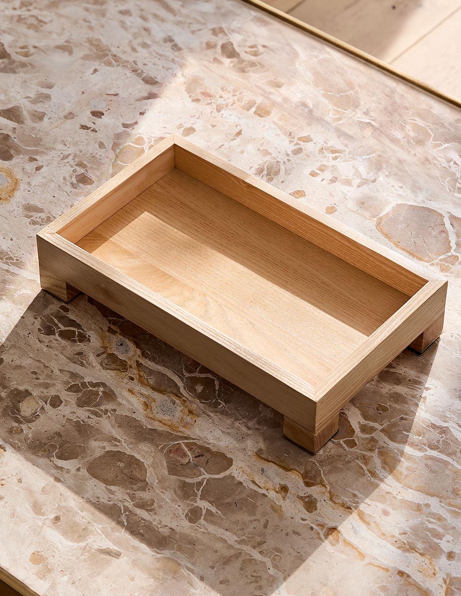 Charola Pedestal de madera