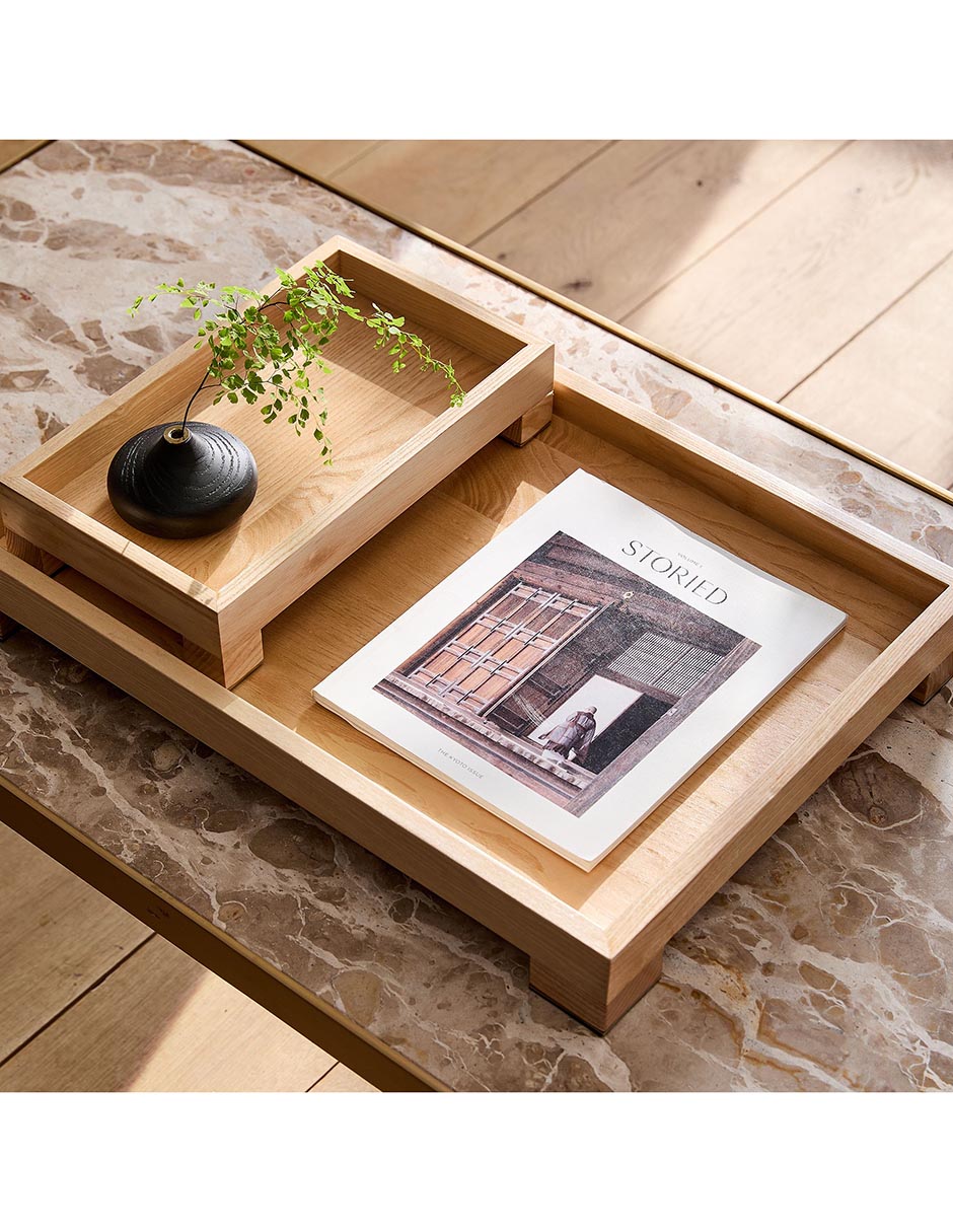 Charola Pedestal de madera