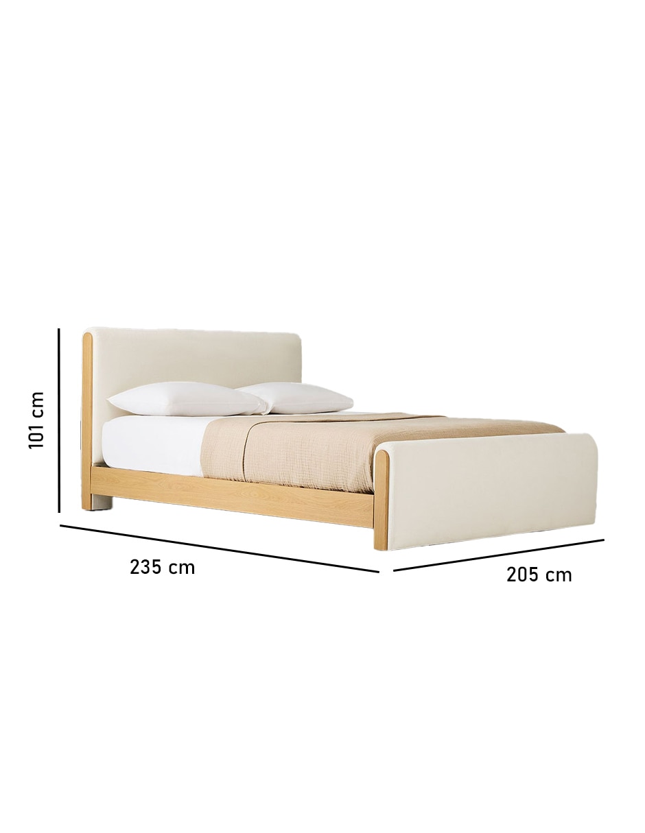 Cama Asher de madera king size 9