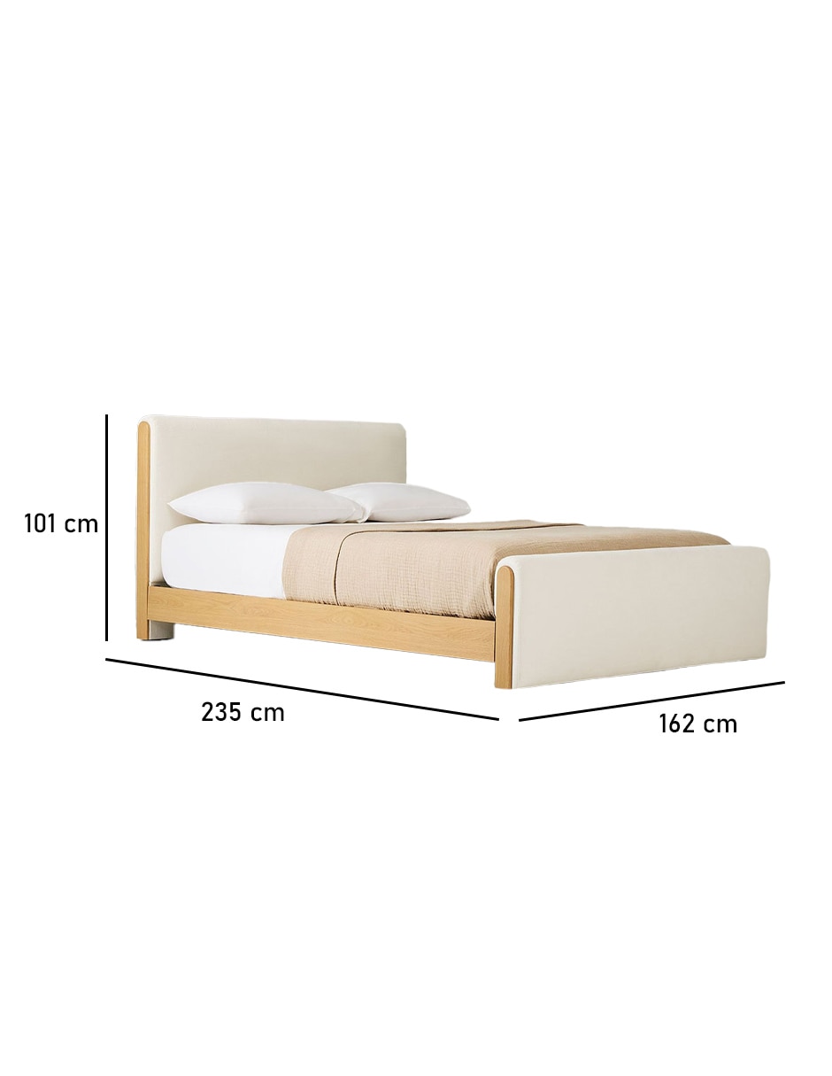 Cama Asher de madera queen size 9