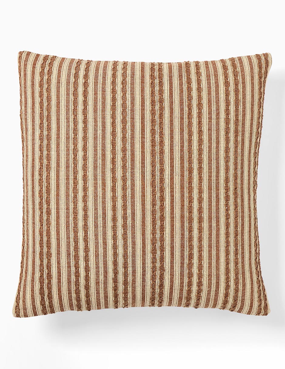 Funda cojín Embroidered Stripe