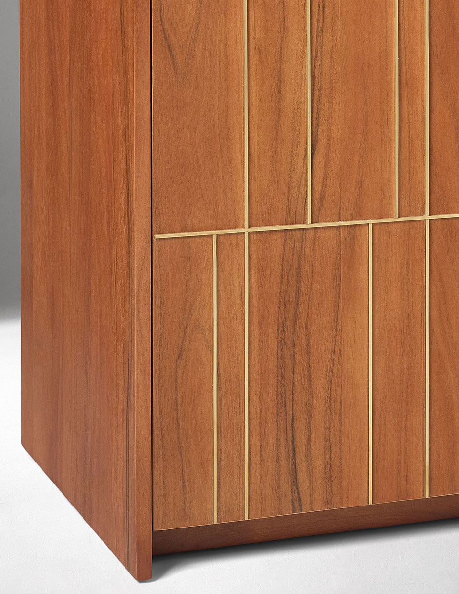 Bar armable Teague de madera acacia 2