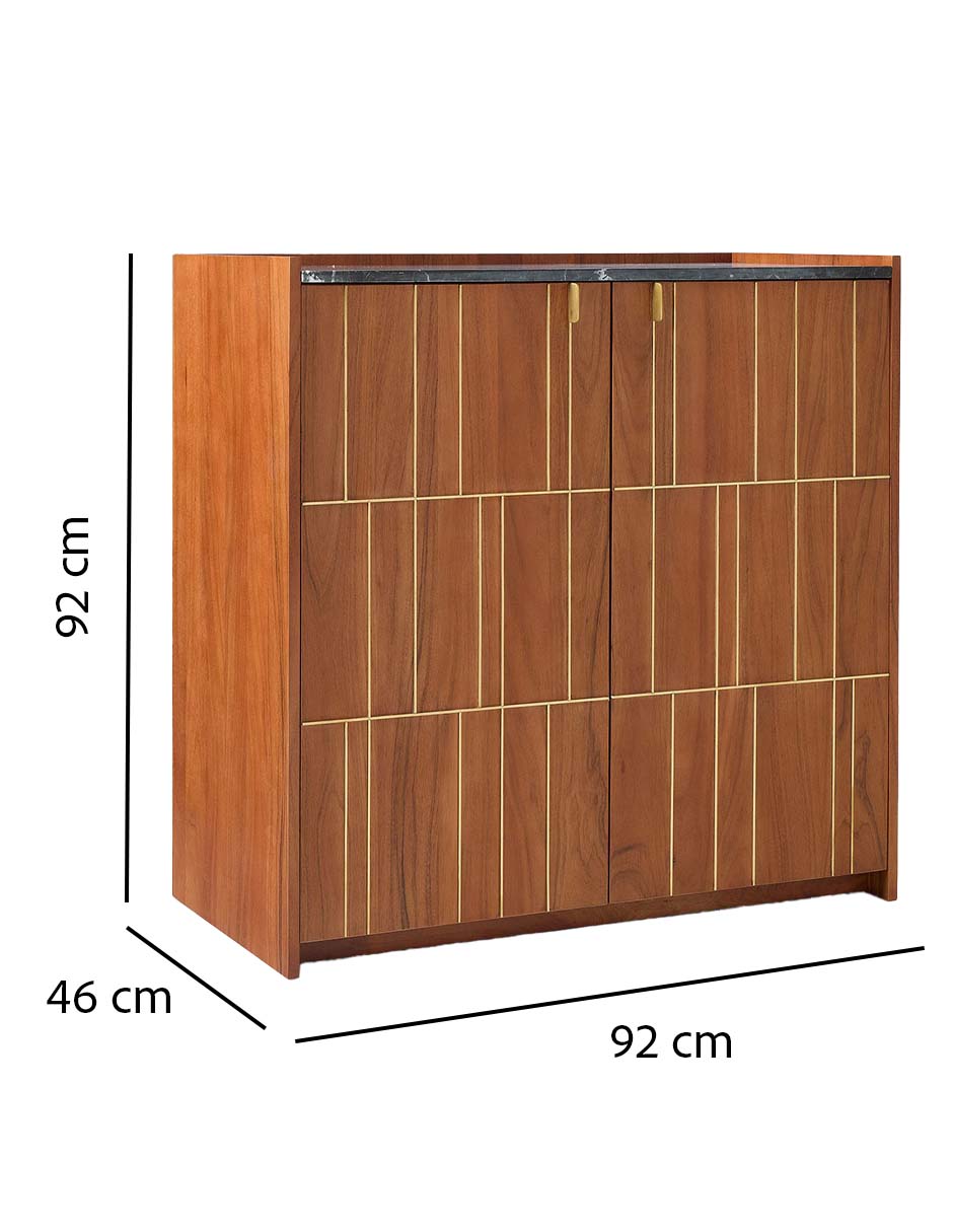 Bar armable Teague de madera acacia 8