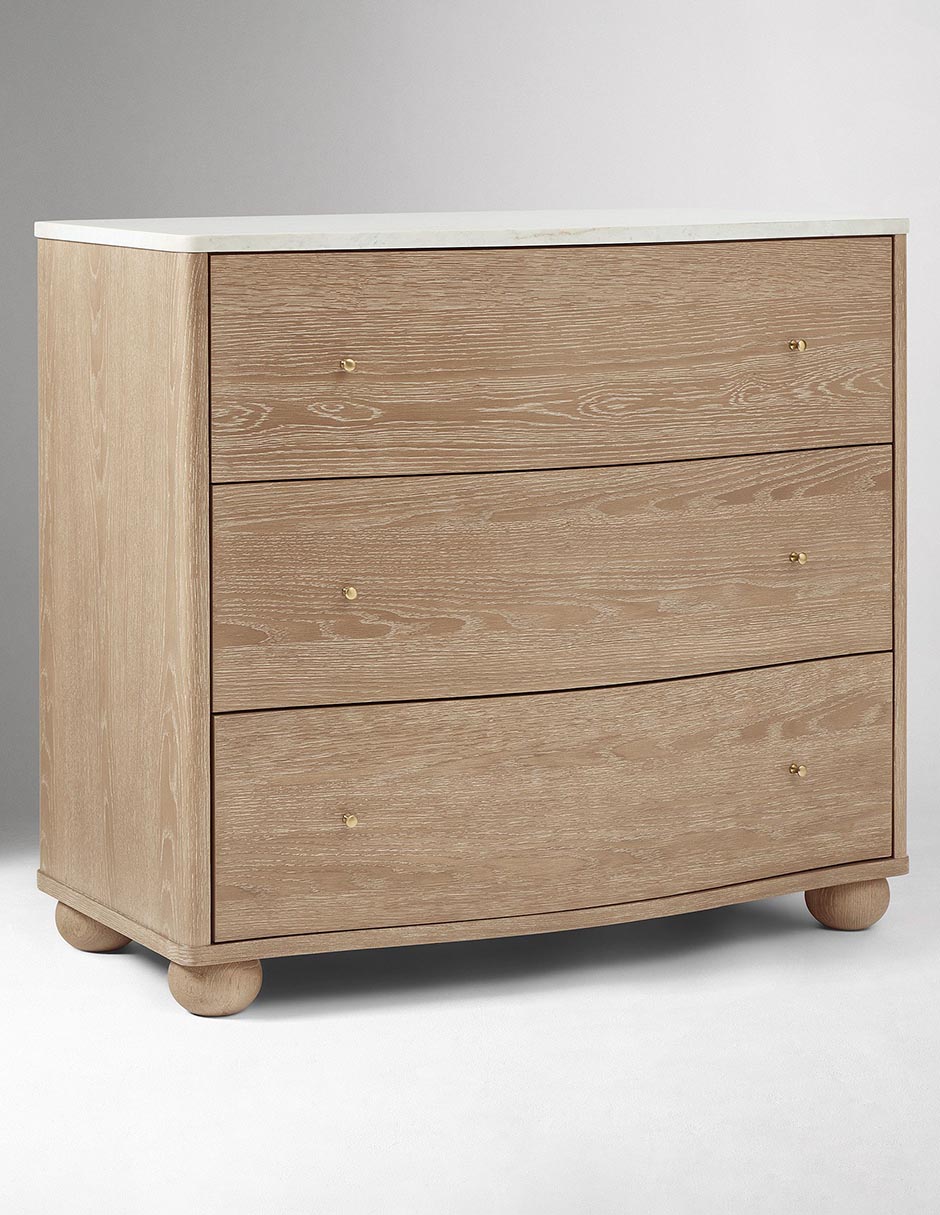 Cómoda Clementine de madera álamo