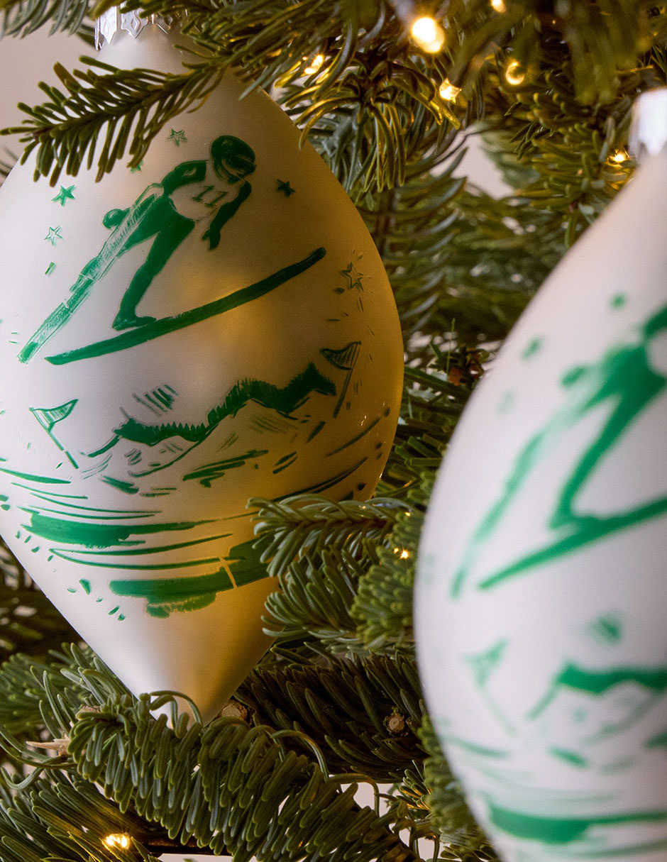 Ornamento navideño Skier 2