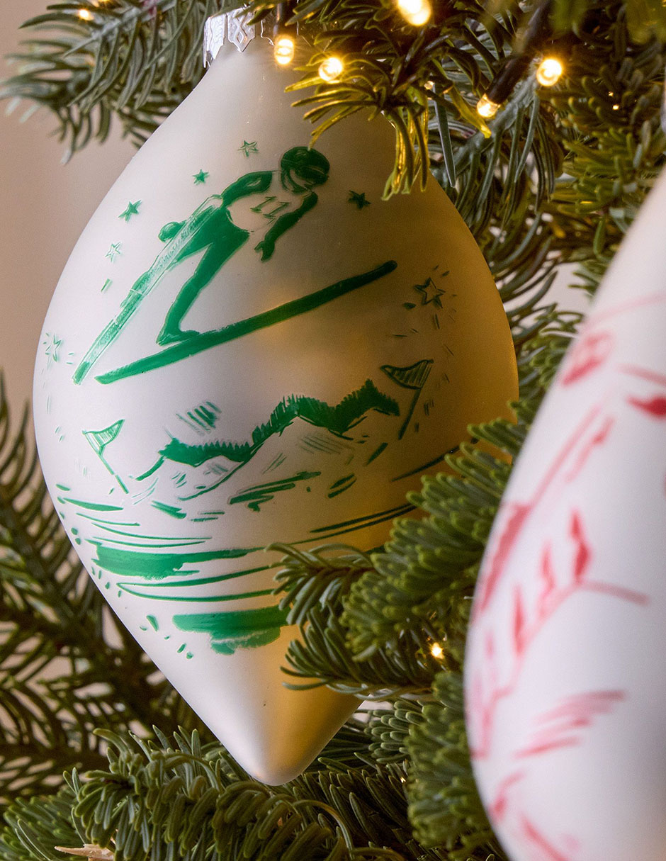 Ornamento navideño Skier 3